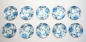 Preview: 50 runde Glascabochons, blau, 25 mm