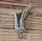 Preview: 1 Charivarianhänger "Horn", 2 Spitzen, ca. 7 cm