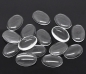 Preview: 10 ovale Glascabochons, klar, 25 x 18 mm