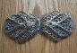 Preview: 1 Schließe, Dirndlschließe, Schürzenschließe , antik-silberfarben, ca. 10,3 x 4,2 cm, Steg ca. 3 cm