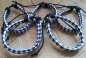 Preview: 1 Armband, Kunstleder, Rautenmuster, blau-weiß