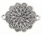 Preview: 1 Verbinder, "Blume", 38 x 30 mm, antik-silberfarben
