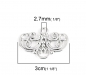 Preview: 3 Verbinder,  3 x 2cm, antik-silberfarben
