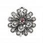 Preview: 1 Verbinder  Blume, 21 mm, antik-silberfarben