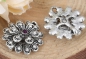 Preview: 1 Verbinder  Blume, 21 mm, antik-silberfarben