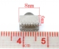 Preview: ca. 100 Bandenden ca. 8 x 6 mm, nickelfarben