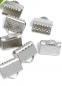 Preview: ca. 100 Bandenden ca. 8 x 6 mm, nickelfarben