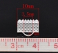 Preview: ca. 100 Bandenden ca. 10 x 8 mm, silberfarben