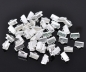 Preview: ca. 100 Bandenden ca. 10 x 8 mm, silberfarben
