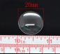Preview: 10 runde Glascabochons, klar, 20 mm