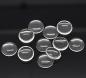 Preview: 10 runde Glascabochons, klar, 14 mm