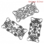 Preview: 10 filigrane Verbinder, 31 x 16 mm, antik-silberfarben