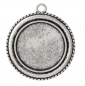 Preview: 3 Fassungen für 25 mm Cabochons, antik-silberfarben