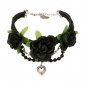 Preview: 1 Blüten-Collier "Celine" von Alpenflüstern, schwarz