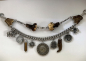 Preview: 1 Lederhosen-Charivari, zweireihig, 11 Anhänger, antik-silberfarben, ca. 33 cm
