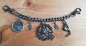 Preview: 1 Lederhosen-Charivari "Bayern", antik-silberfarben, ca. 22 cm