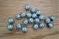 Preview: 20 Kunststoffperlen, antik-silberfarben, 9 x 8 mm