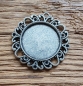 Preview: 3 Fassungen für 25 mm Cabochons, antik-silberfarben