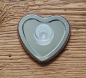 Preview: 1 Glasmarkierer "Lebkuchenherz" mit Spruch nach Wahl, ca. 57 x 54 mm