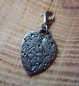 Preview: 1 Charivarianhänger Herz, antik-silberfarben, ca. 4,4 cm