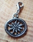Preview: 1 Charivarianhänger Edelweiß, antik-silberfarben, ca. 4 cm