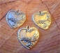 Preview: 3 Herz-Anhänger, antik-silberfarben, 2,7 cm