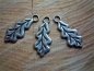 Preview: 3 Anhänger "Eichenblatt", antik-silberfarben, ca. 3,3 cm