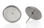 Preview: 5 Paar Ohrsteckerfassungen für 12 mm Cabochons, antik-silberfarben