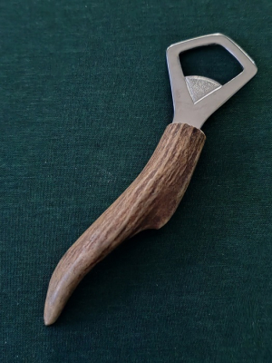1 Flaschenöffner / Kapselheber mit Rehhorngriff