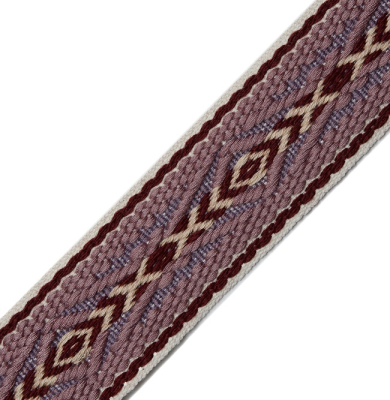 Webband, pink-bordeaux-lila-ecru, 4 cm