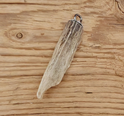 1 Charivarianhänger "Horn" , Trachtenanhänger, ca. 6,4 cm