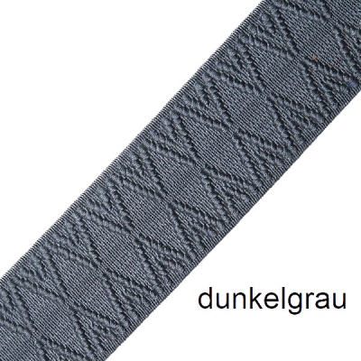 elastisches Band /Gummiband/ Stretchband, dunkelgrau, 4 cm