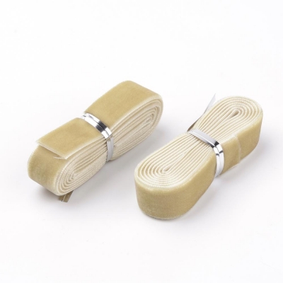 ca. 1  m Samtband in beige, 16 mm breit