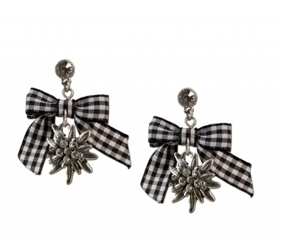 Ohrhänger Edelweiß-Schleiferl von Alpenflüstern, 4 Farben zur Wahl