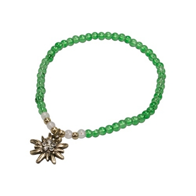 1 Perlen - Armband mit Edelweißanhänger von Alpenflüstern, 3 Farben zur Wahl