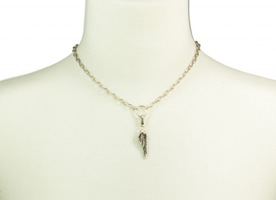 Preview: 1 Anhänger Engelsflügel klein, Alpenflüstern, antik-silberfarben