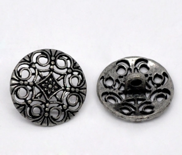 6 Trachtenknöpfe , 18 mm, dunkelgrau