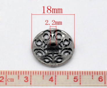 6 Trachtenknöpfe , 18 mm, dunkelgrau