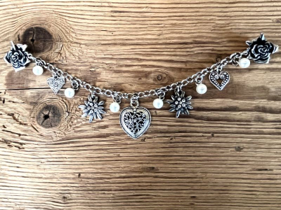 1 Charivari / Schürzen- oder Miederschmuck, ca. 23 cm