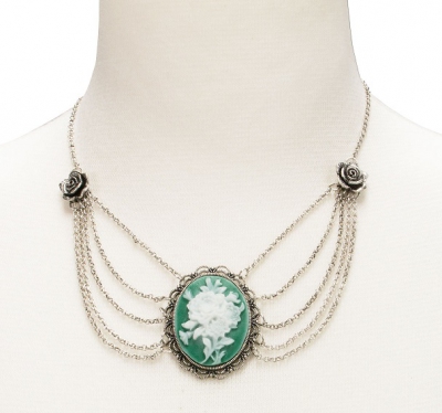 1 Collier "Rosengemme" von Alpenflüstern, grün