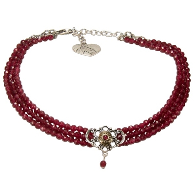 1 Perlen-Kropfkette "Hedwig" von Alpenflüstern, rot