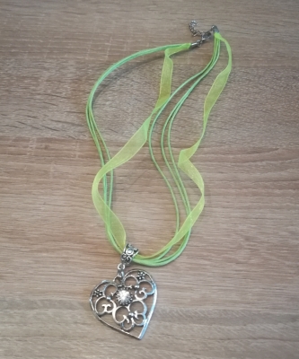 1 Trachtenkette Herz, Organzahalsband, viele Farben zur Wahl