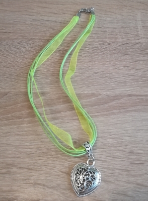 1 Trachtenkette Herz, Organzahalsband, viele Farben zur Wahl