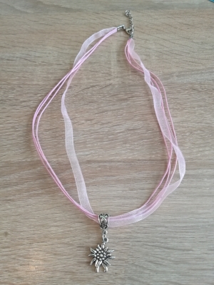 1 Trachtenkette Edelweiß, Organzahalsband, viele Farben zur Wahl