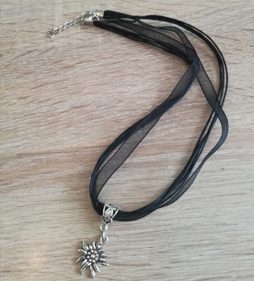 1 Trachtenkette Edelweiß, Organzahalsband, viele Farben zur Wahl