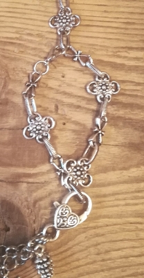 1 Charivariverlängerung / Gürtelkette, verzierte Kette, ca. 70 cm