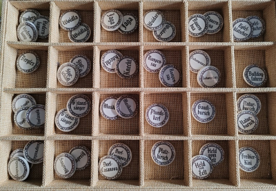 50 "Sprüche" - Buttons, 32 mm - Mischung