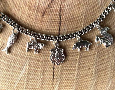 Preview: 1 Kinder - Charivari, antik-silberfarben, ca. 21 cm