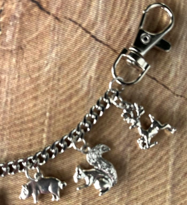 Preview: 1 Kinder - Charivari, antik-silberfarben, ca. 21 cm