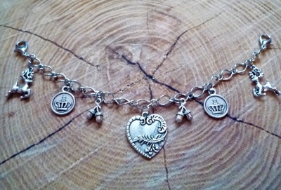 Preview: 1 Charivari, antik-silberfarben, ca. 20,5 cm